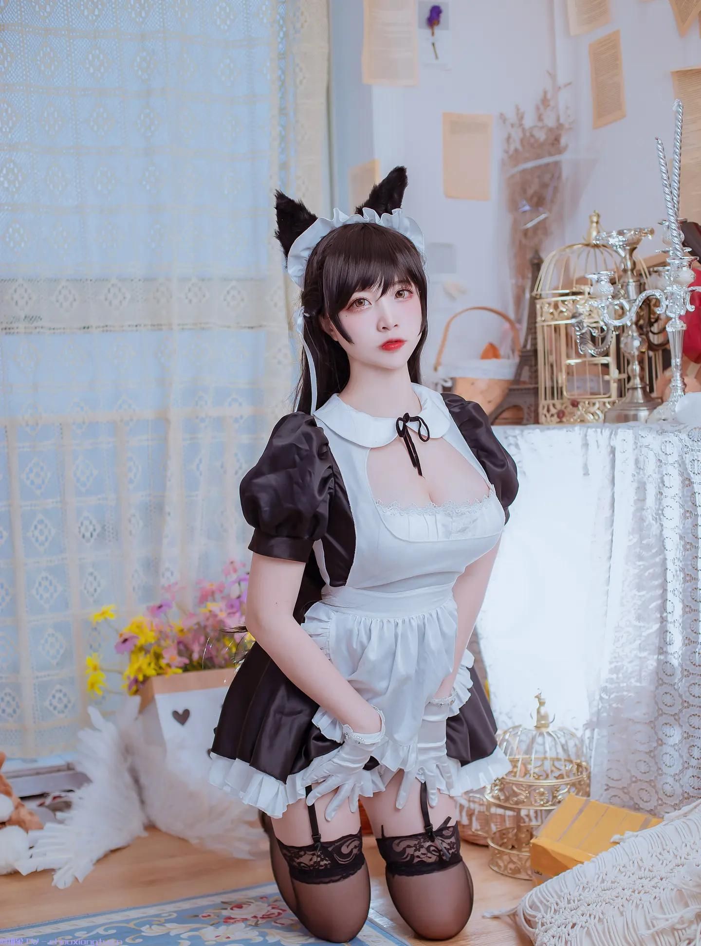 二佐Nisa犬之眷cosplay碧蓝航线爱宕女仆19P套图